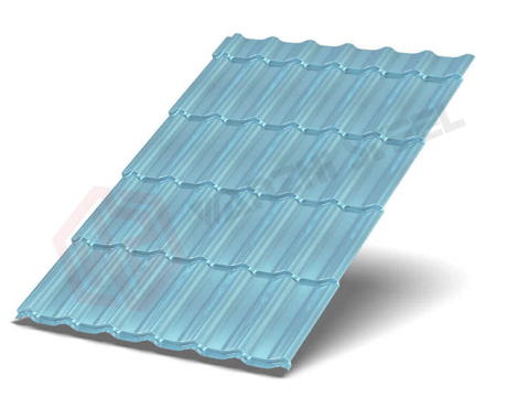 Кровельный лист синий металлик PPGI