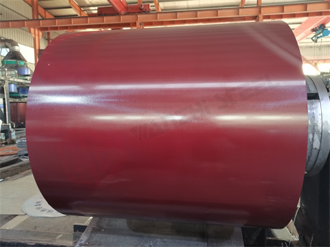 Рулонная сталь с тиснением RAL3005 с цветным покрытием