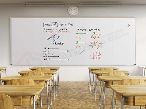 Whiteboard aus lackiertem Stahl für die Schule