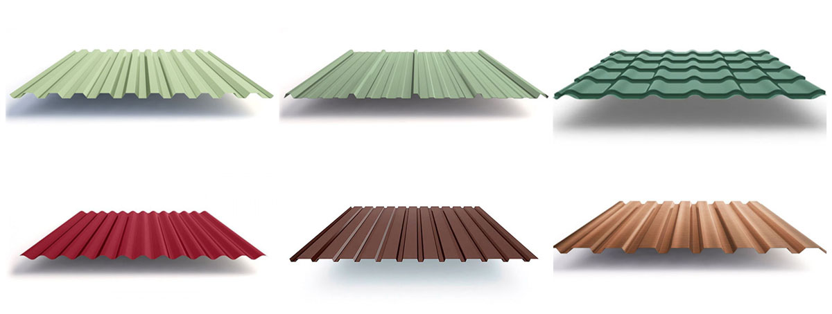 Diseños de láminas para techos PPGL