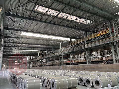 Galvanized steel coil production workshop