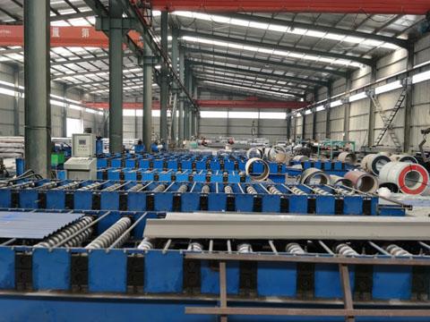 Corrugated sheet pressing equipment