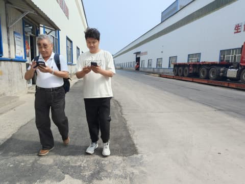 Customer arrives at the factory