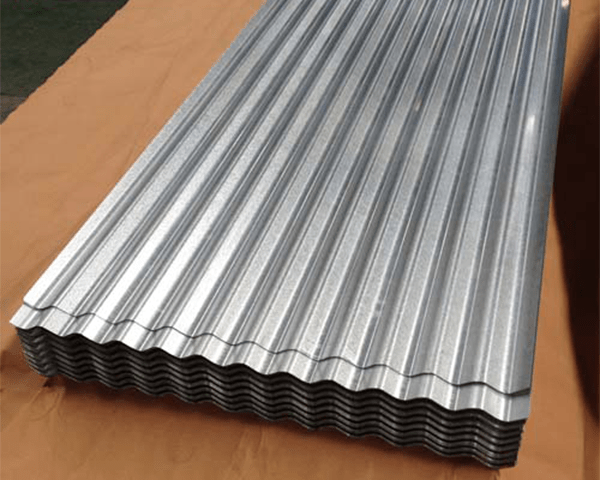 Galvanized metal roof