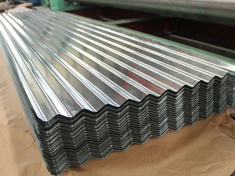Galvanized corrugated steel sheet