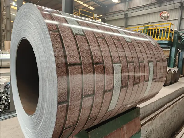 Ugandan 575 tons of wood grain color coated coil project