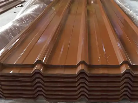 Brown Galvalume corrugated roof sheet