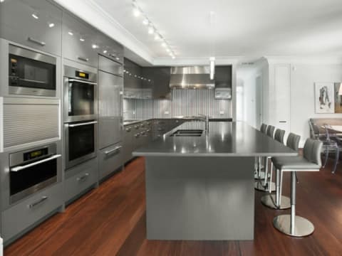 Stainless steel kitchen-dining-bar