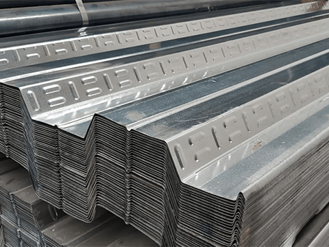 Embossed metal profiled sheet