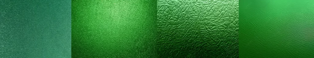 Frosted, orange peel, wrinkles, embossed surface