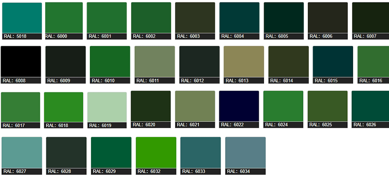 RAL green series