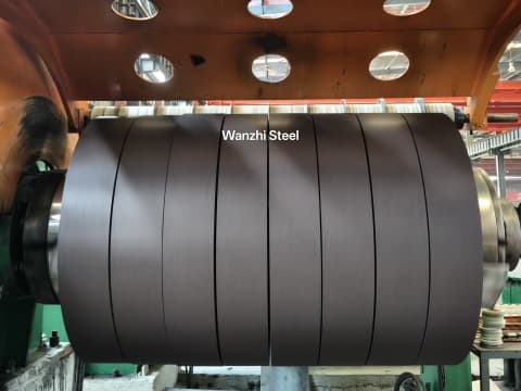 Brown PPGI Steel Coil after slitting