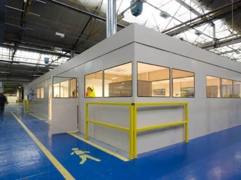 Indoor partition coated galvanized steel wall