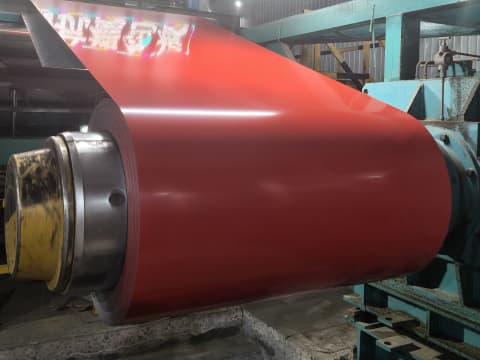Red color coated coil production