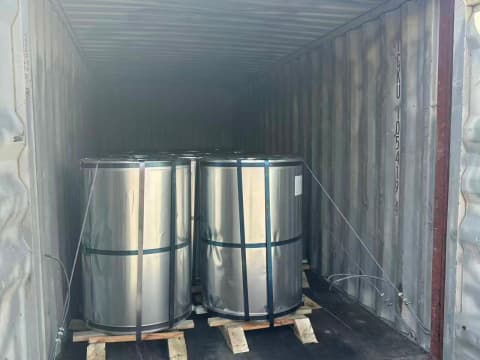 Color coated steel coils loaded into containers
