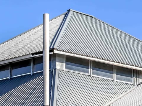 Metal house roof