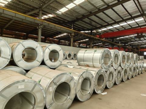 Steel coils about to be shipped out