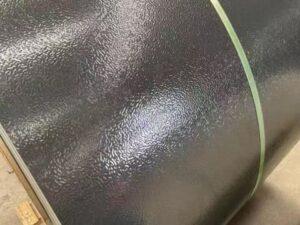 Black orange peel steel coil