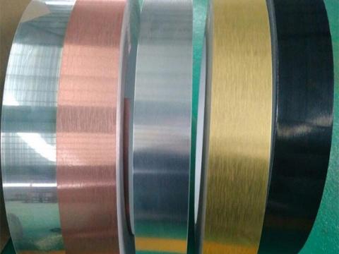 Brushed aluminum strip custom color