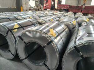 Gray color coated steel strip delivery