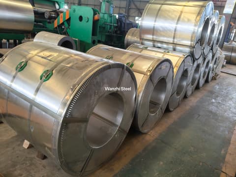 Labeled steel coils