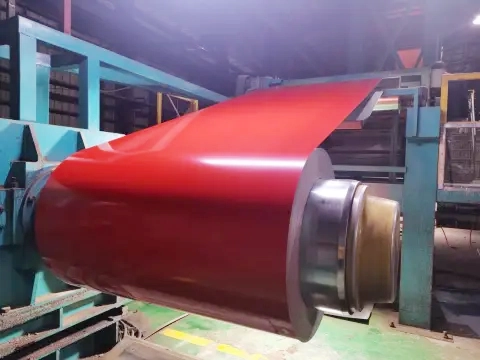Red antibacterial steel coil