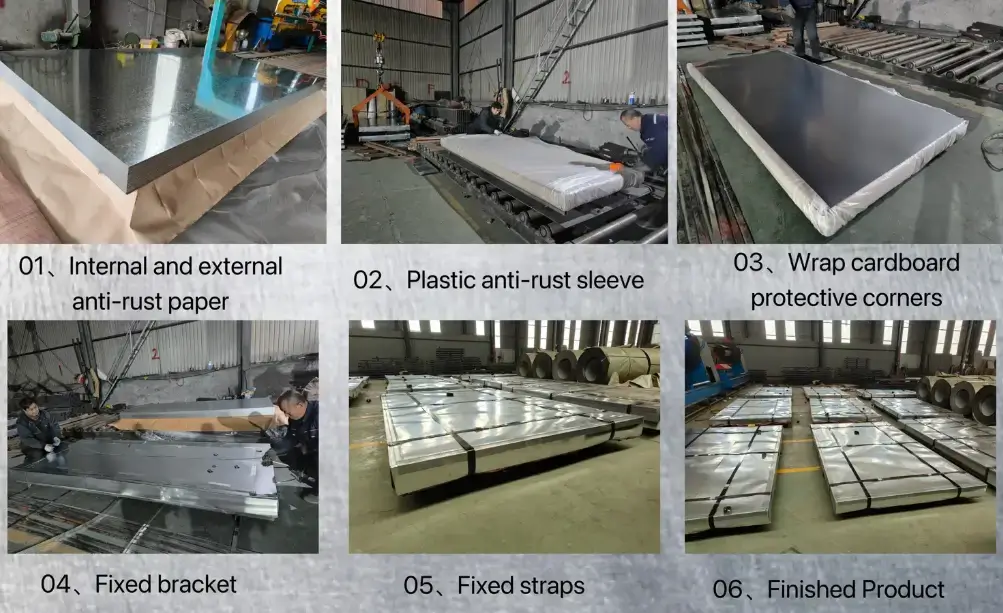 Standard export packaging for steel plates