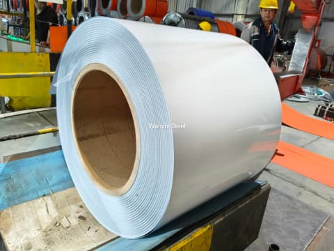 White color steel coil after slitting