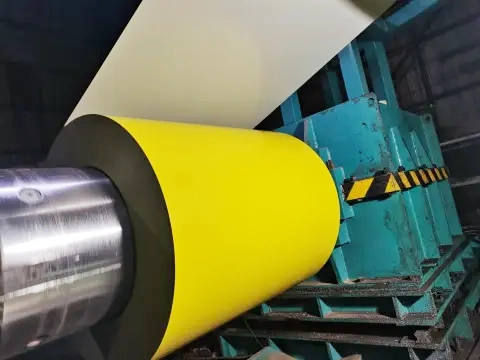 Yellow antibacterial steel coil