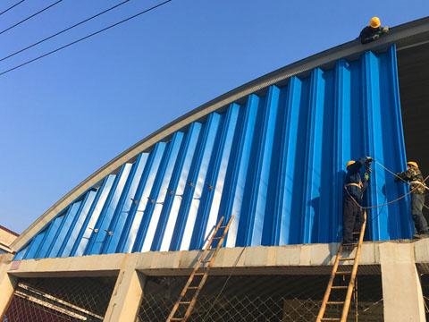 Factory walls and roof