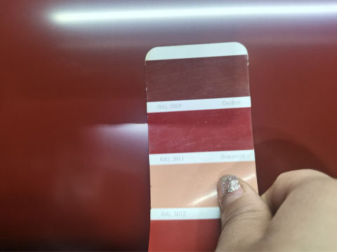 Color chart comparison