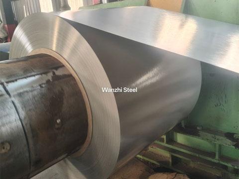 Laminated brushed textured film metal roll