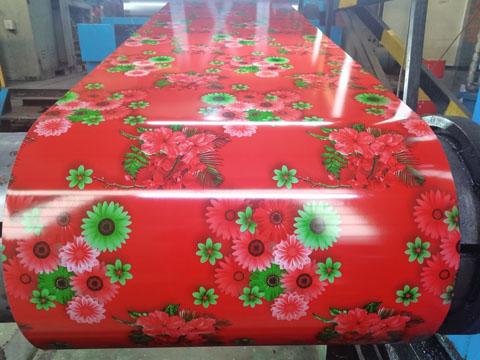 red flower pattern color steel coil