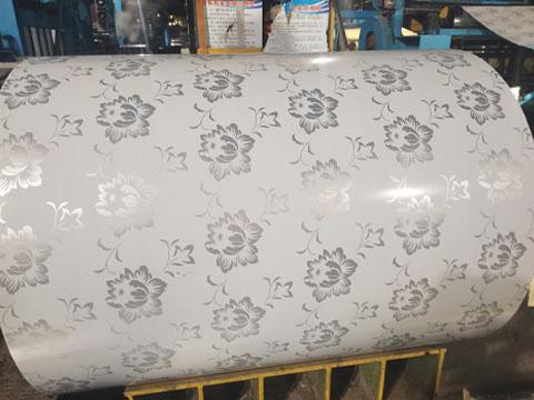 white flower pattern color steel coil