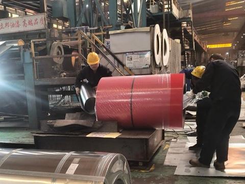 Packing steel coils