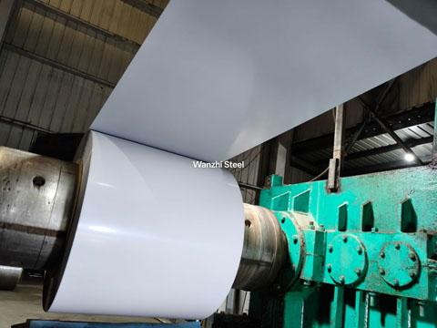 Matte white steel coil