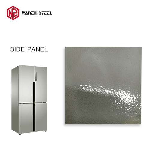 Gray orange peel textured steel plate