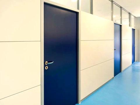 Laminated steel sheets applied to walls