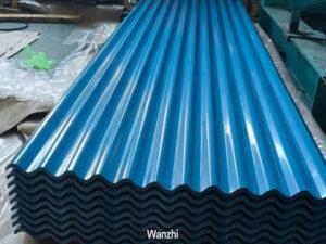 Coil material is rolled into corrugated sheet