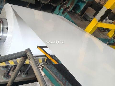 White color steel coil