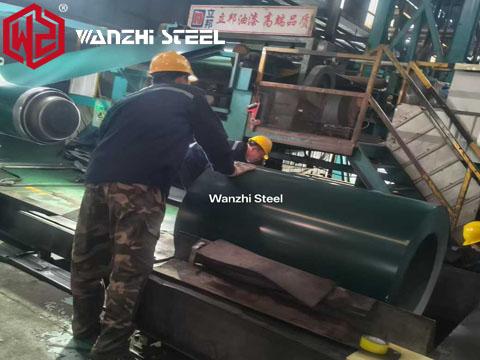 RAL 6005 ppgi steel coils are in production