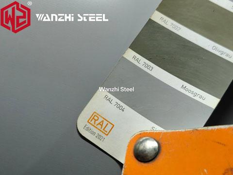 RAL7004 PPGI steel coil color chart comparison